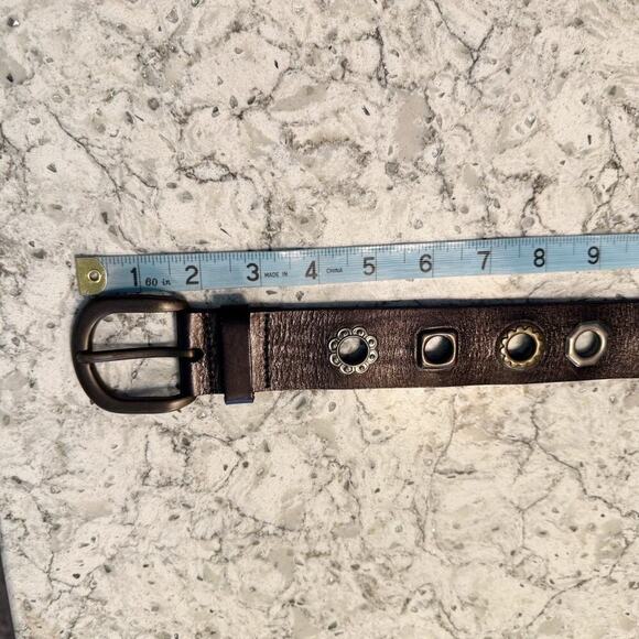 Fossil Belt Leather Multicolor Grommets Ladies Sz S Boho Unique NWOT￼ - Picture 9 of 10